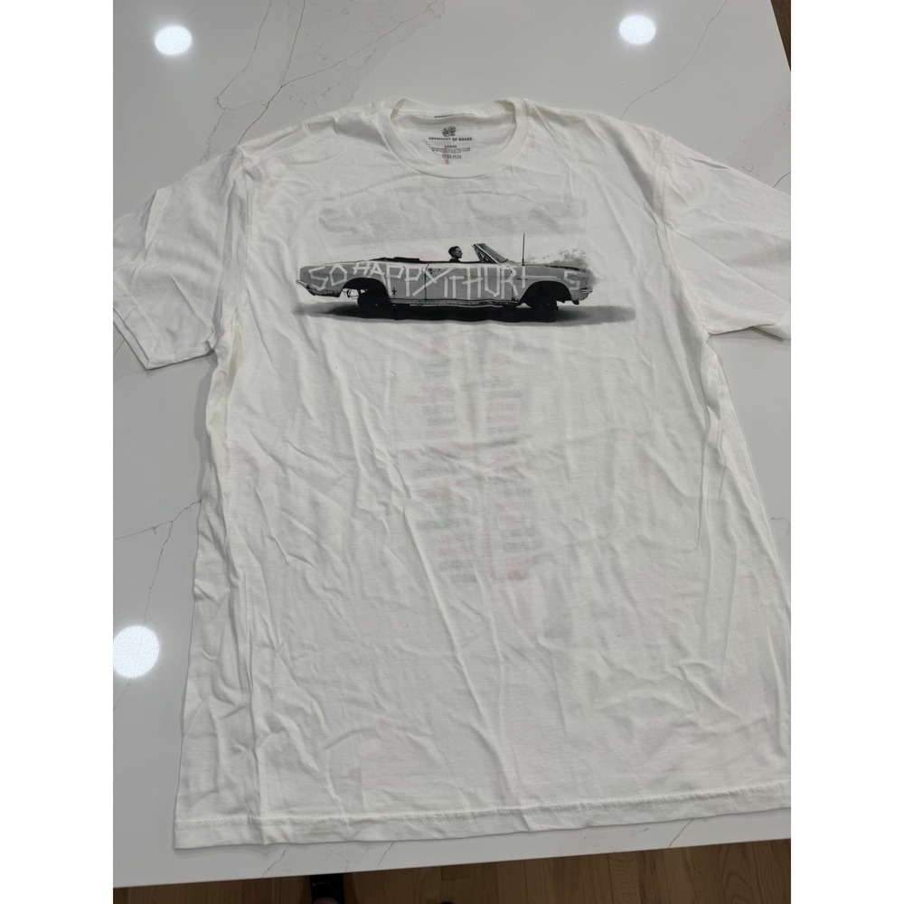 Bryan Adams 2023 So Happy It Hurts Mens White Tour Shirt New L